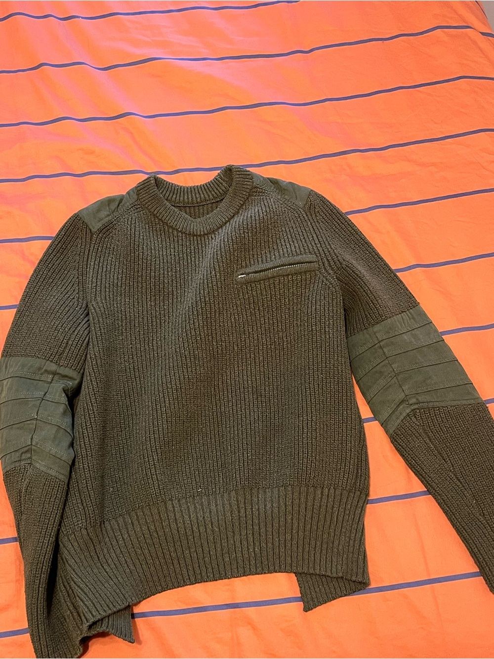 Sacai olive green sweater